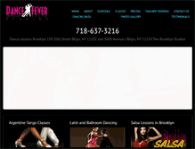 Tablet Screenshot of dancefeverstudios.com